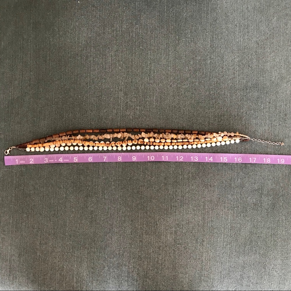 Silpada Multi-Strand Brown and Cream Beaded Necklace - Picture 3 of 3